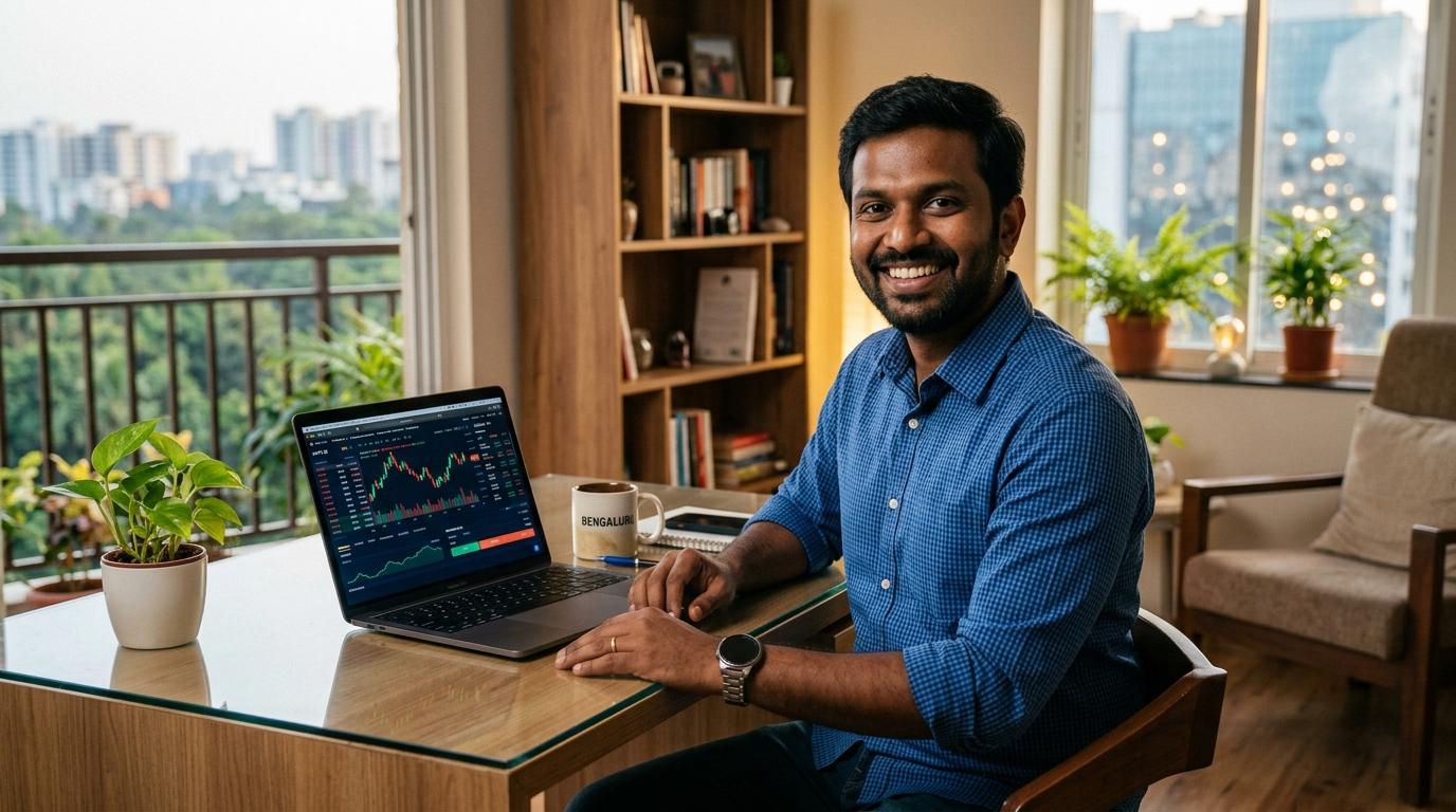 Indian salaried professional filing income tax return with TaxAnchor in Bengaluru